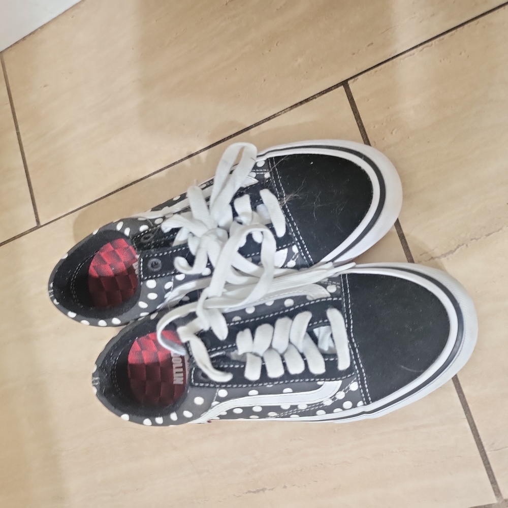 Vans Baker Old Skool Pro “Dustin Dollin” Polka Dots skate shoes unisex women’s 7